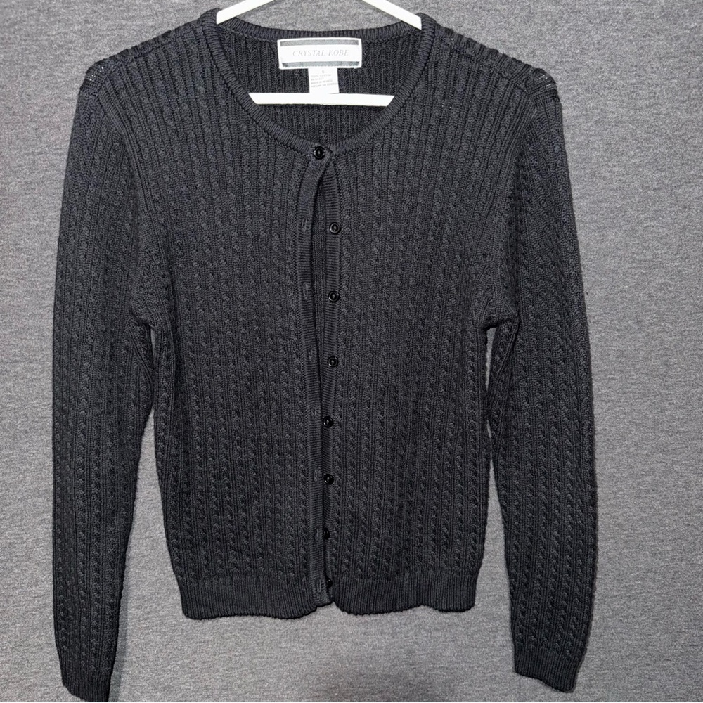 Crystal Kobe 100% Cotton Knit Cardigan – Women’s Small